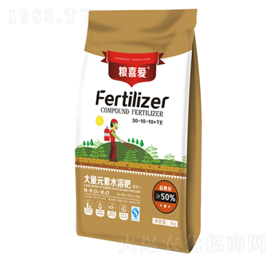大量元素水溶肥30-10-10+TE-糧喜愛(ài)-中盛肥業(yè)