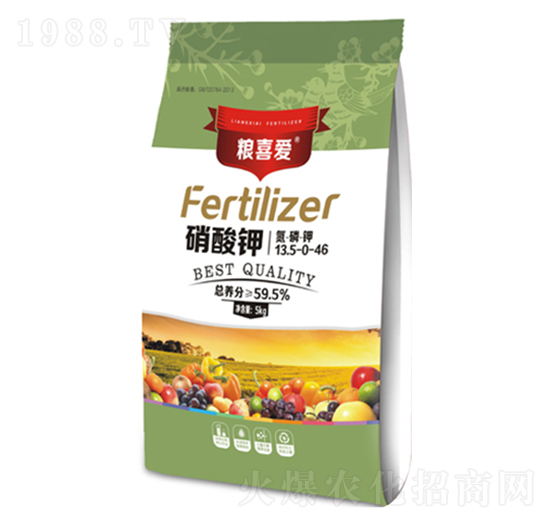 硝酸鉀水溶肥13.5-0-46-糧喜愛-中盛肥業(yè)