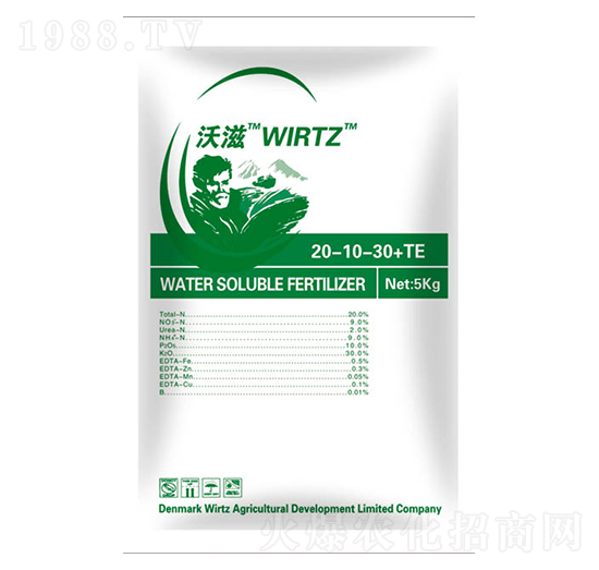 高氮鉀型大量元素水溶肥料20-10-30+TE-沃滋-康冉國(guó)際