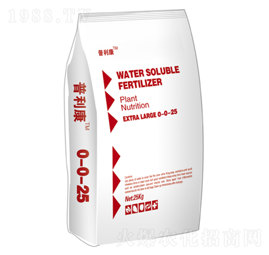 大量元素水溶肥料-0-0-25-普利康-康冉國際