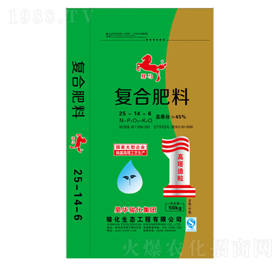 50kg復(fù)合肥料25-14-6-驛馬-駿化