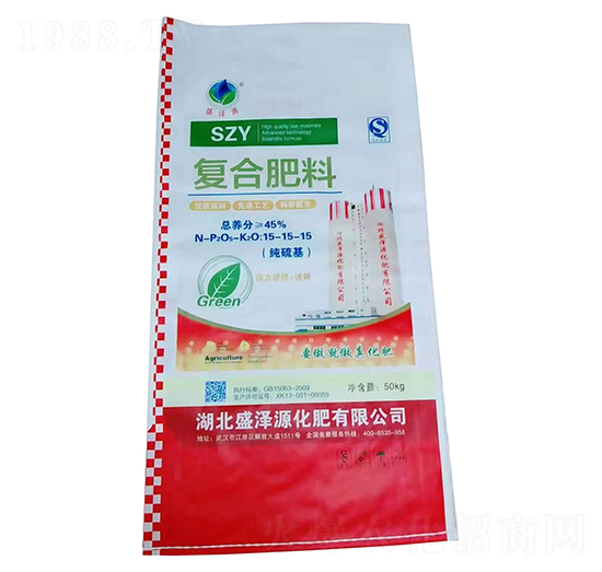 50kg純硫基復(fù)合肥料15-15-15-盛澤源化肥